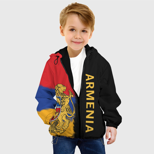 Детская куртка 3D Armenia Flag and emblem, цвет черный - фото 3