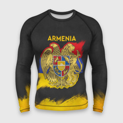 Yellow and Black Armenia – Мужской рашгард 3D с принтом купить