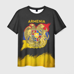 Мужская футболка 3D Yellow and Black Armenia