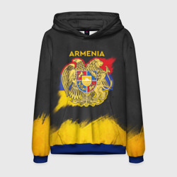 Мужская толстовка 3D Yellow and Black Armenia