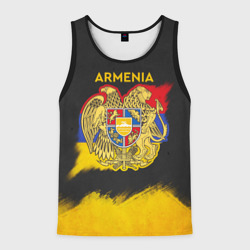 Мужская майка 3D Yellow and Black Armenia