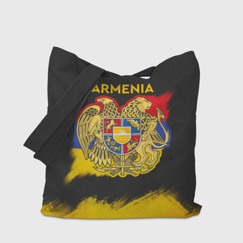 Шоппер 3D с принтом Yellow and Black Armenia, вид сбоку #3