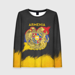 Женский лонгслив 3D Yellow and Black Armenia