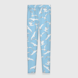 Леггинсы 3D Чайки в небе паттерн