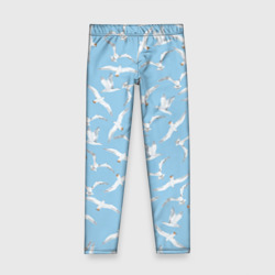 Детские леггинсы 3D Чайки в небе паттерн