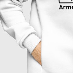 Худи с принтом Am - Armenium для мужчины, вид на модели спереди №6. Цвет основы: белый