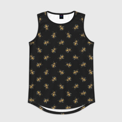 Мужская спортивная майка 3D Золотые пчелы паттерн