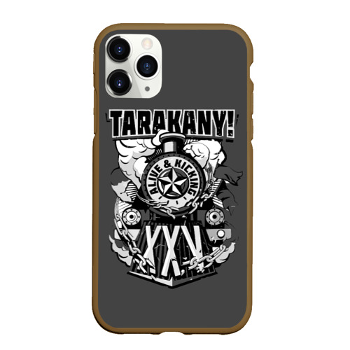 Чехол для iPhone 11 Pro Max матовый Tarakany! alive & kicking XXV, цвет коричневый