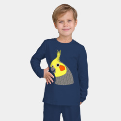Детская пижама с лонгсливом хлопок Попугай корелла портрет - фото 2