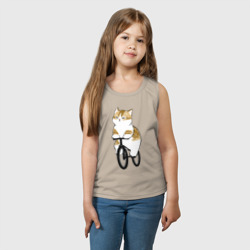 Детская майка хлопок Котик на велосипеде - фото 2