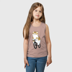 Детская майка хлопок Котик на велосипеде - фото 2
