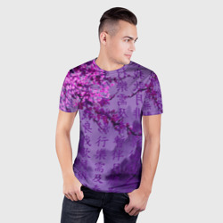 Мужская футболка 3D Slim Фиолетовый китай - фото 2