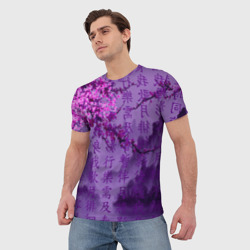 Мужская футболка 3D Фиолетовый китай - фото 2