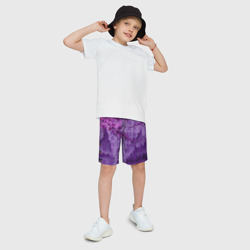 Детские спортивные шорты 3D Фиолетовый китай - фото 2