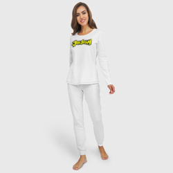 Женская пижама с лонгсливом хлопок Элизиум логотип - фото 2