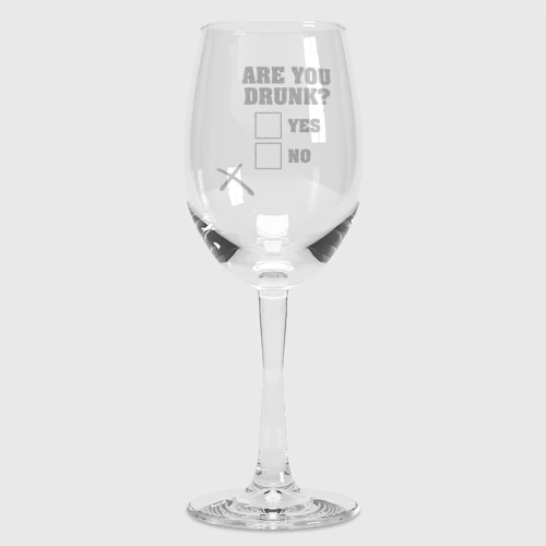 Бокал для вина Are you Drunk?