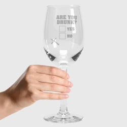 Бокал для вина Are you Drunk? - фото 2