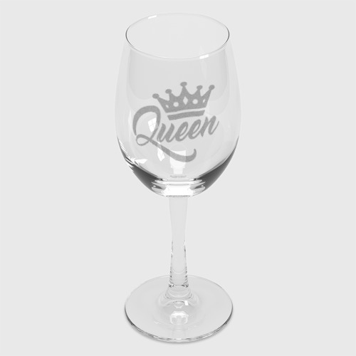 Бокал для вина с принтом Queen Wine, фото на моделе #1