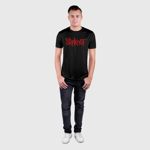 Мужская футболка 3D Slim Slipknot +Спина, цвет 3D печать - фото 4