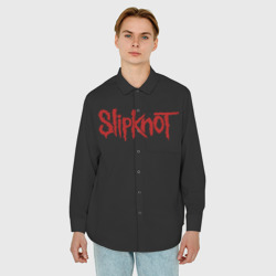 Мужская рубашка oversize 3D Slipknot +Спина - фото 2