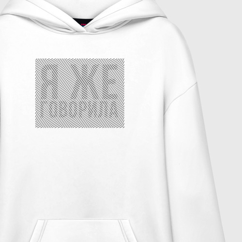 Худи SuperOversize хлопок Я же говорила Иллюзия, цвет белый - фото 3