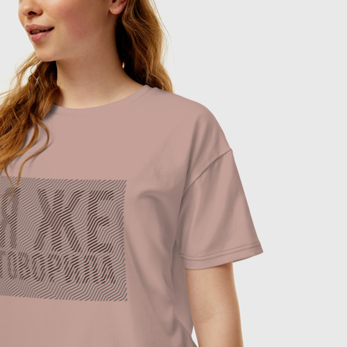 Женская футболка хлопок Oversize Я же говорила Иллюзия, цвет пыльно-розовый - фото 3