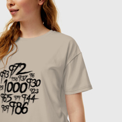 Женская футболка хлопок Oversize Ghoul 1000-7 - фото 2
