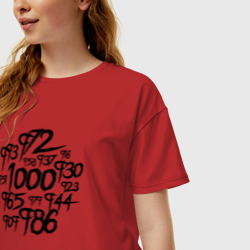 Женская футболка хлопок Oversize Ghoul 1000-7 - фото 2
