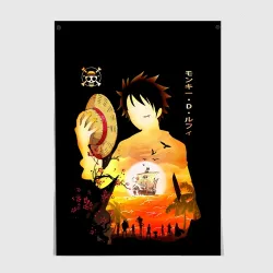 Постер Силуэт Луффи One piece