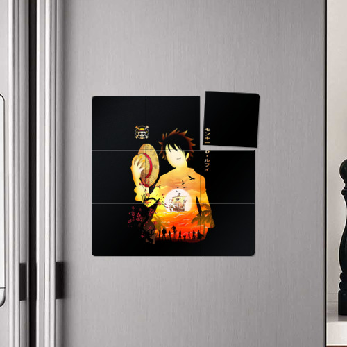 Магнитный плакат 3Х3 Силуэт Луффи One piece - фото 4