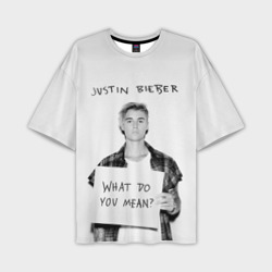 Мужская футболка oversize 3D Justin Bieber