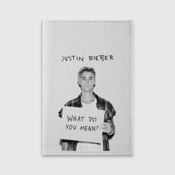 Обложка для паспорта матовая кожа Justin Bieber
