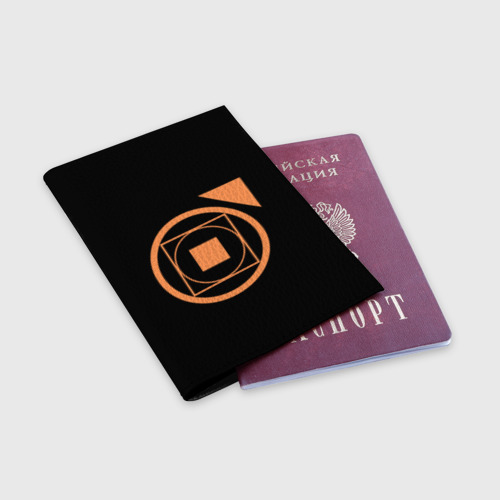 Обложка для паспорта матовая кожа Тремер, цвет черный - фото 3