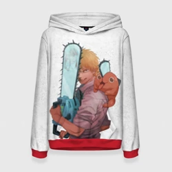 Женская толстовка 3D Дэндзи, Почита и бензопила