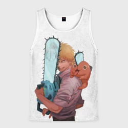 Мужская майка 3D Дэндзи, Почита и бензопила