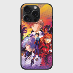 Чехол силиконовый для Apple iPhone 15 Pro матовый Евангелион