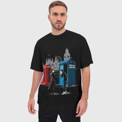 Мужская футболка oversize 3D Шерлок х Доктор - фото 2