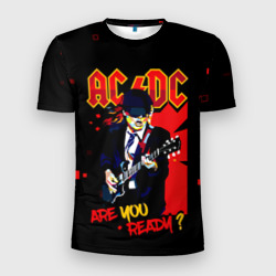 Мужская футболка 3D Slim Are you redy? AC/DC