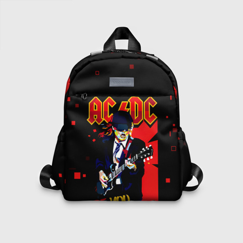 Детский рюкзак 3D с принтом ARE YOU REDY? AC/DC, вид спереди #2