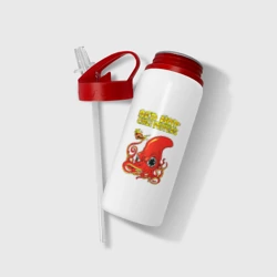 Бутылка для воды с трубочкой Red Hot chili peppers - фото 2