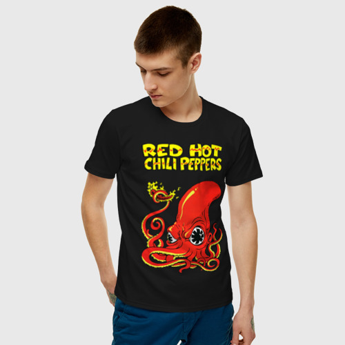 Мужская футболка хлопок RED HOT CHILI PEPPERS, цвет черный - фото 3
