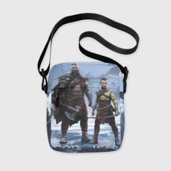 Сумка через плечо 3D Кратос и Атрей Рагнарек