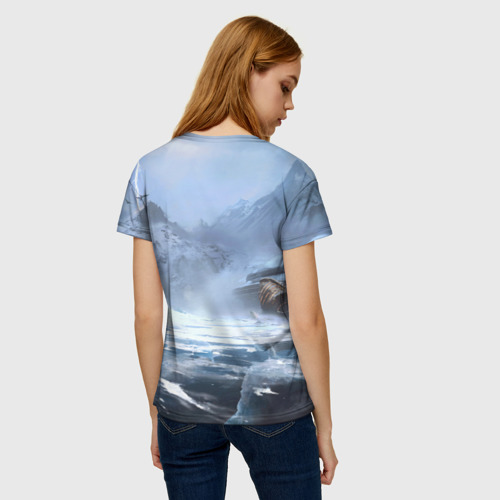 Женская футболка 3D Кратос и Атрей Рагнарек, цвет 3D печать - фото 4