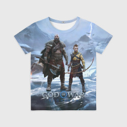 Детская футболка 3D Кратос и Атрей Рагнарек