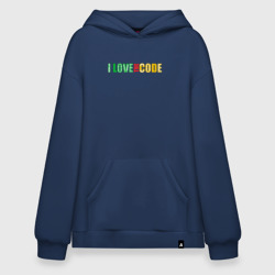 Худи SuperOversize хлопок Программисту. "Я люблю код!"