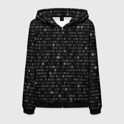 Мужская толстовка 3D на молнии Бинарный код