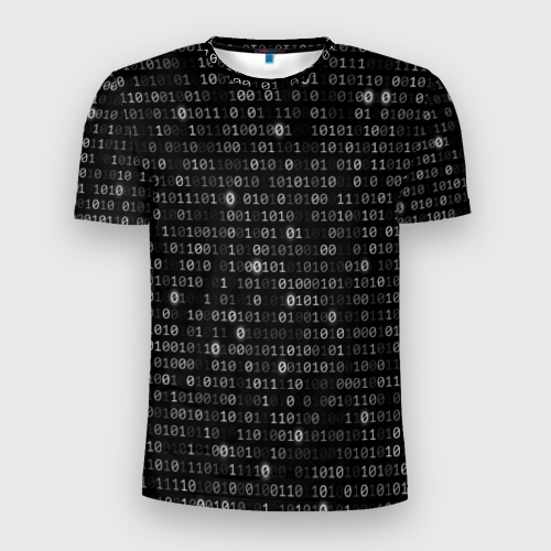 Мужская футболка 3D Slim Бинарный код