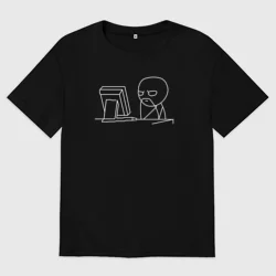 Мужская футболка хлопок Oversize Хм... почему не работает