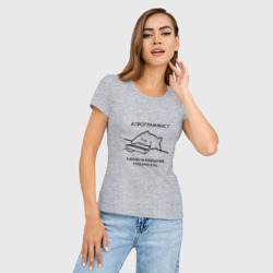 Женская футболка хлопок Slim Кот программист - фото 2