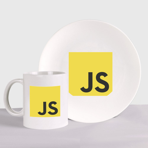 Набор: тарелка + кружка Javascript